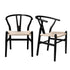Levede 2x Dining Chairs Wooden Hans Black-2018816937357873152