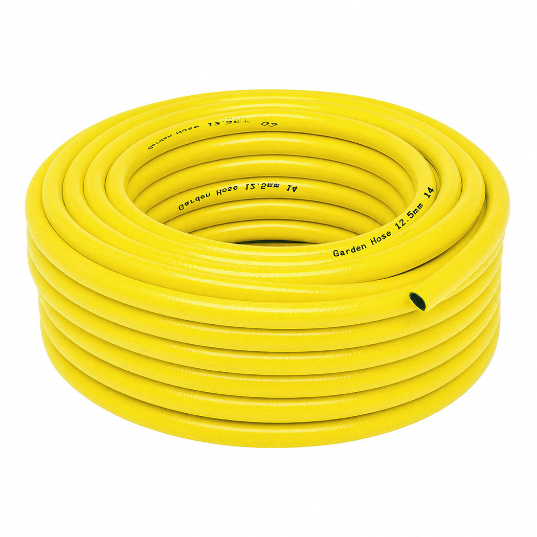 Traderight Hose Pipe 50M 12.5Mm Reinforced PVC for Outdoor Garden Wash Yellow-2109799600708325377