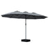 Centra 4M Double-sided Patio Umbrella Outdoor Umbrella Base Stand Grey-2018816836216426496