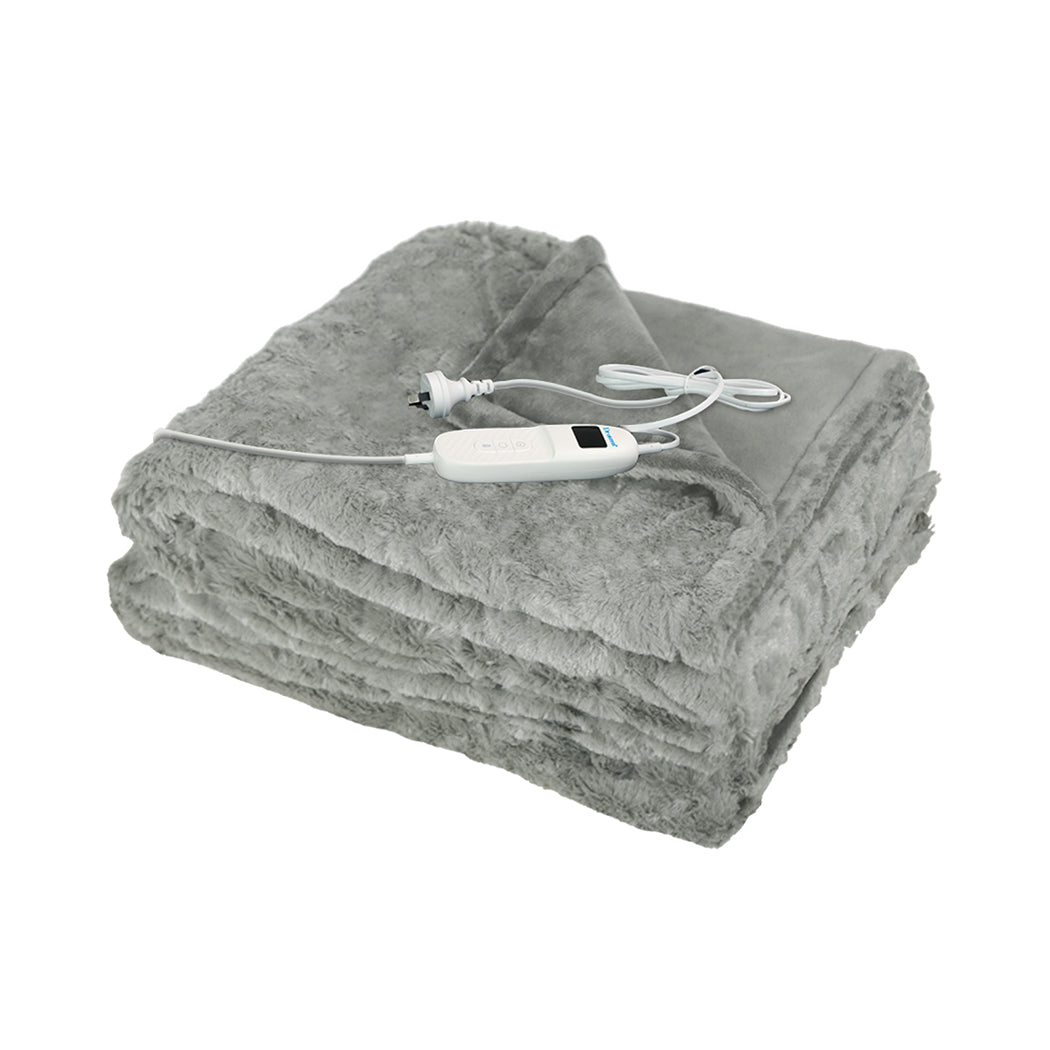 DreamZ Electric Throw Blanket Heated Timer Bedding Washable Warm Winter Plush GY-1864183543974989824
