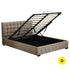 Levede Fabric Bed Frame Double Gas Lift Double Beige-2006733222205067264