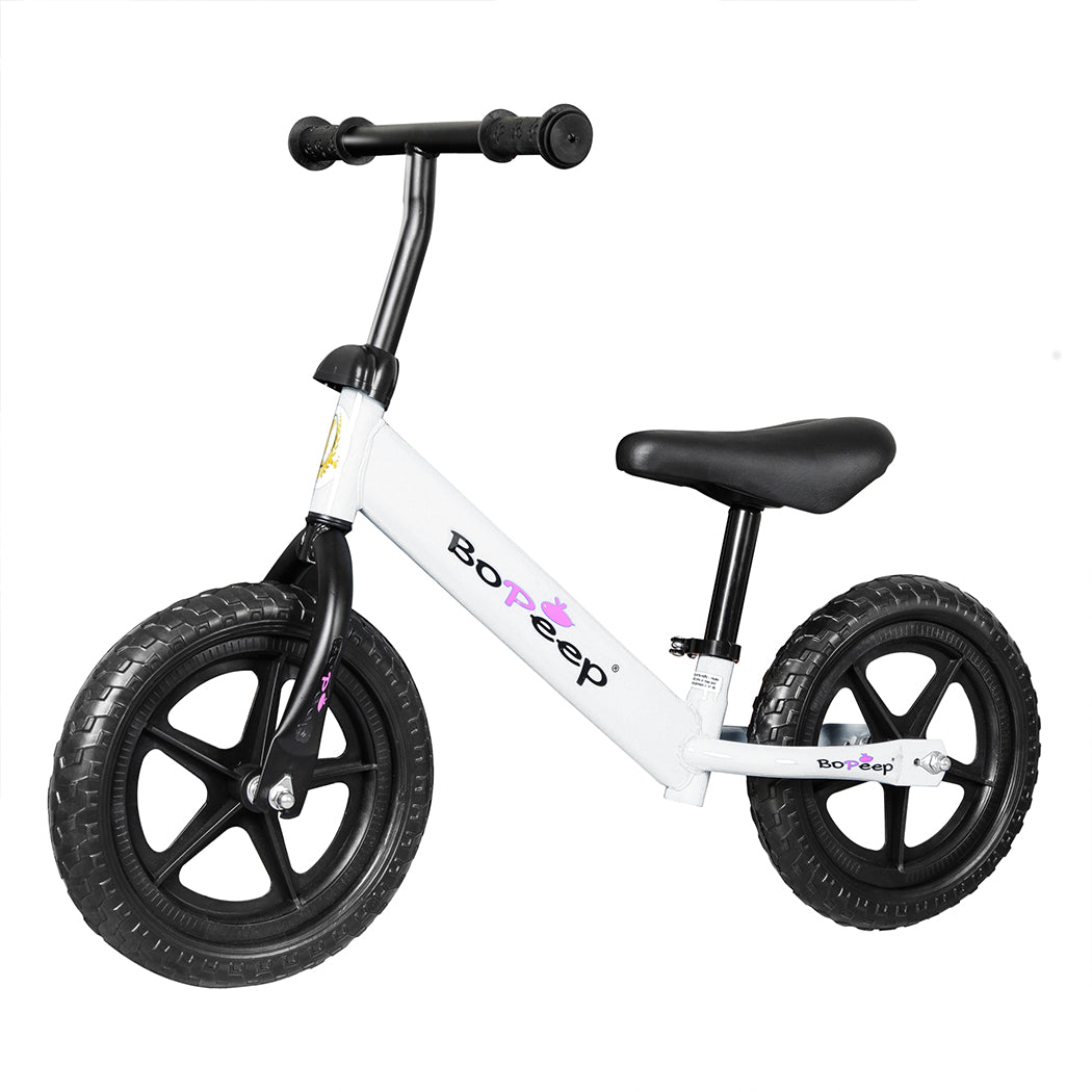 BoPeep Kids Balance Bike Ride On Toys White-2006733050679005184