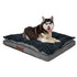 Dog Calming Bed Warm Soft Plush Comfy M Grey Medium-2006732961898172416