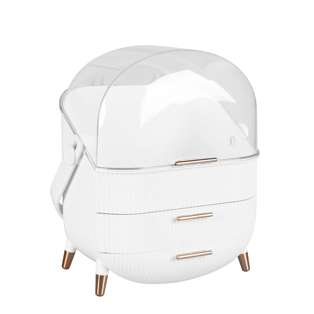 Makeup Organizer Case Drawer Portable White-1886651051503915008