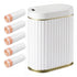 Toque Sensor Rubbish Bin Automatic Touchless 7L Butterfly Lid Bathroom White-2109799595943596033
