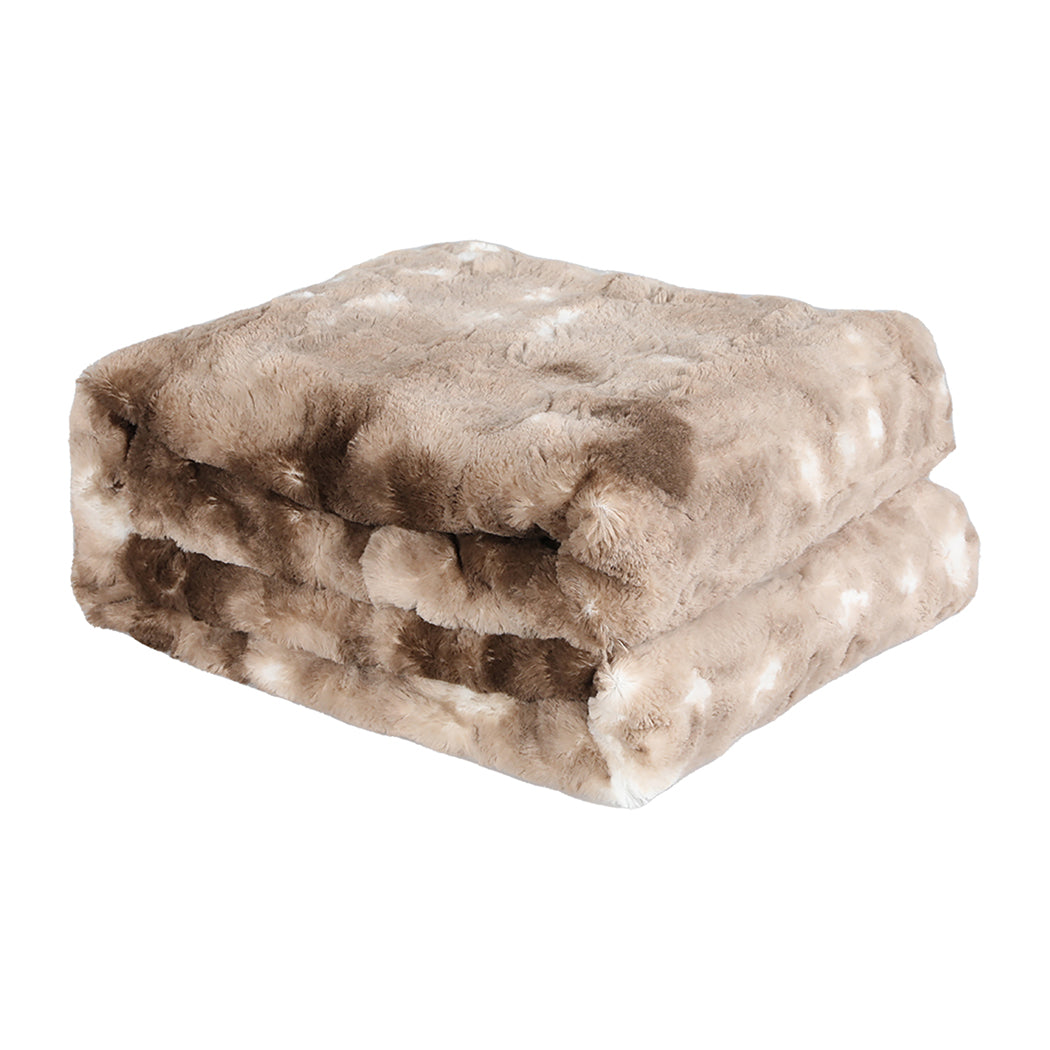 Dreamz Luxury Tie-dyed Blanket Brown 127cm x 152cm-2065254408182173696
