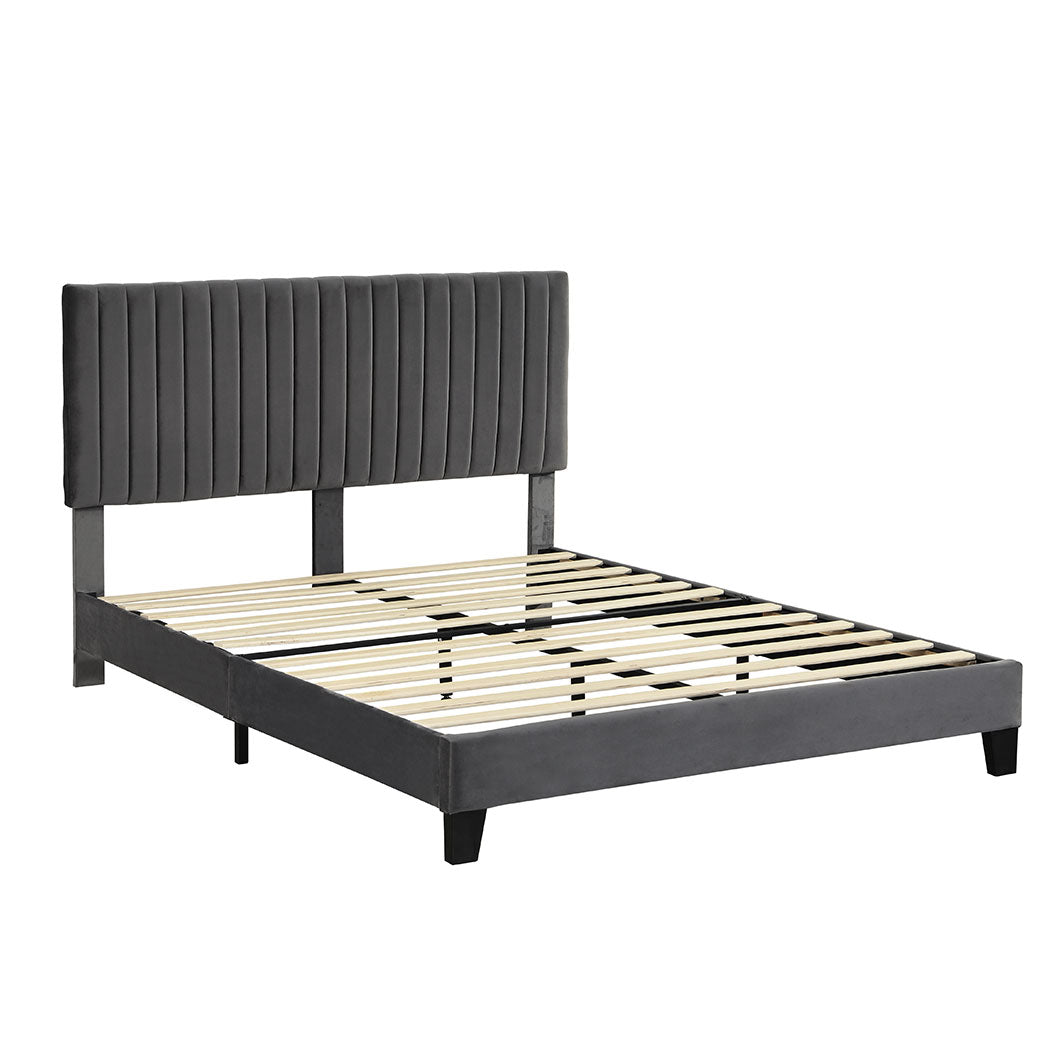 Levede Bed Frame Queen Size Mattress Grey-1942353318898700288
