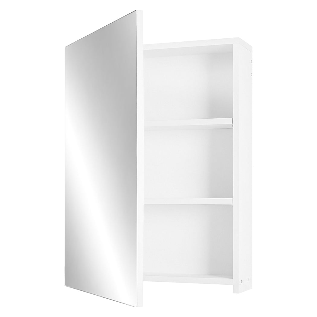 Levede Bathroom Mirror Cabinet Wall Mounted 45cm Adjustable Shelves White-2109799584778358785