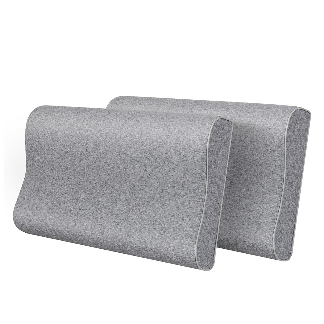 Dreamz Memory Foam Pillow Pillowcase Supprt Grey Rebound-2006732704422432768