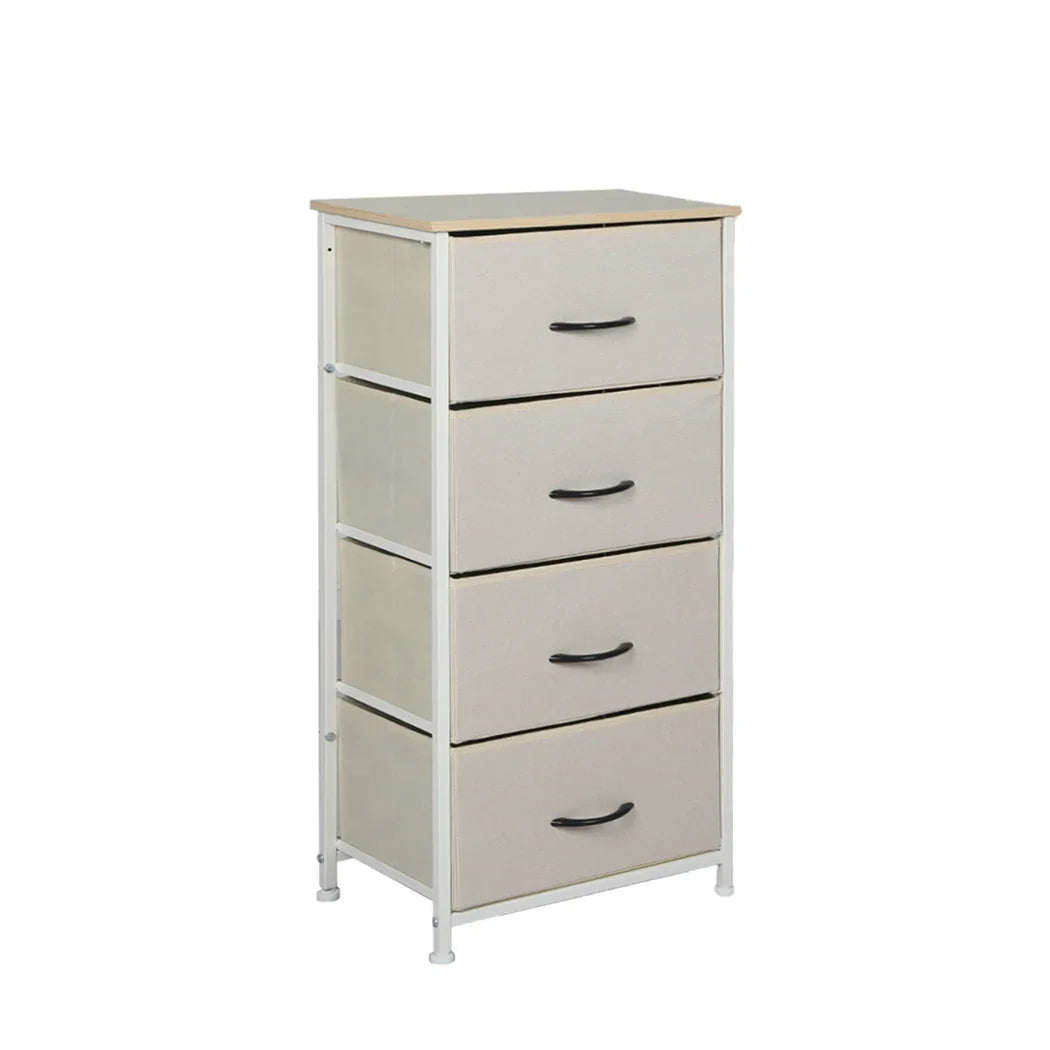 Levede Storage Cabinet Tower Chest Beige-2006733262801735680
