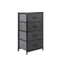 Levede Storage Cabinet Tower Chest Dark Grey-1864183276449697792