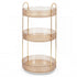Ilus 360� Roating Makeup Organiser Vanity Countertop Shelf Cosmetic Holder Gold-2050056779160752128