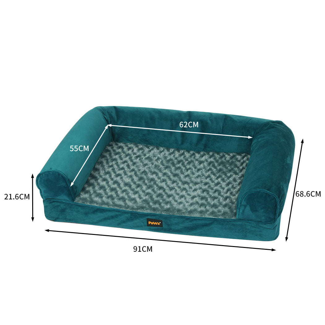 PaWz Pet Bed Sofa Dog Bedding Soft Warm L Blue Large-2029387277452578818