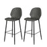Levede 2x Bar Stool Barstools Counter Grey-2006733275812466688