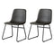 Levede 2x Dining Chairs Kitchen Table Black-2006733277083340800