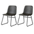 Levede 2x Dining Chairs Kitchen Table Black-2006733277083340800