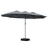 Centra 4.5M Double-sided Patio Umbrella Outdoor Umbrella Base Stand Grey-1910112247557001216