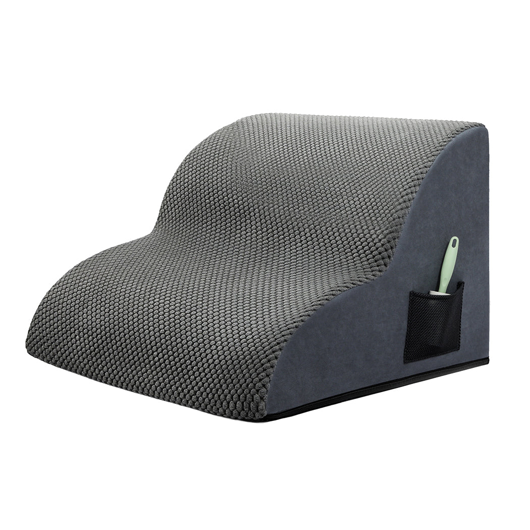 Pawz 2 Steps Pet Stairs Dog Ramp High Density Foam Grey-1938089883792969728