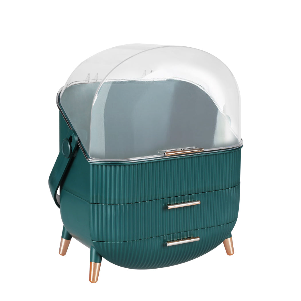 Makeup Storage Case Cosmetic Organiser Green-2065254620334264320