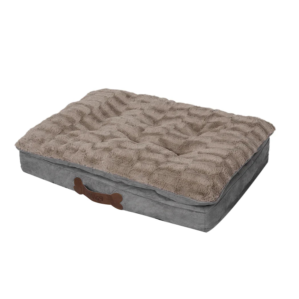 PaWz Dog Calming Bed Pet Cat Removable M Khaki Medium-2029387224478519296