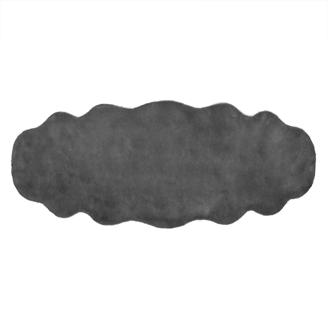 Marlow Floor Rug Area Rugs Cloud Fluffy 80X200cm Grey-2029387260289486848