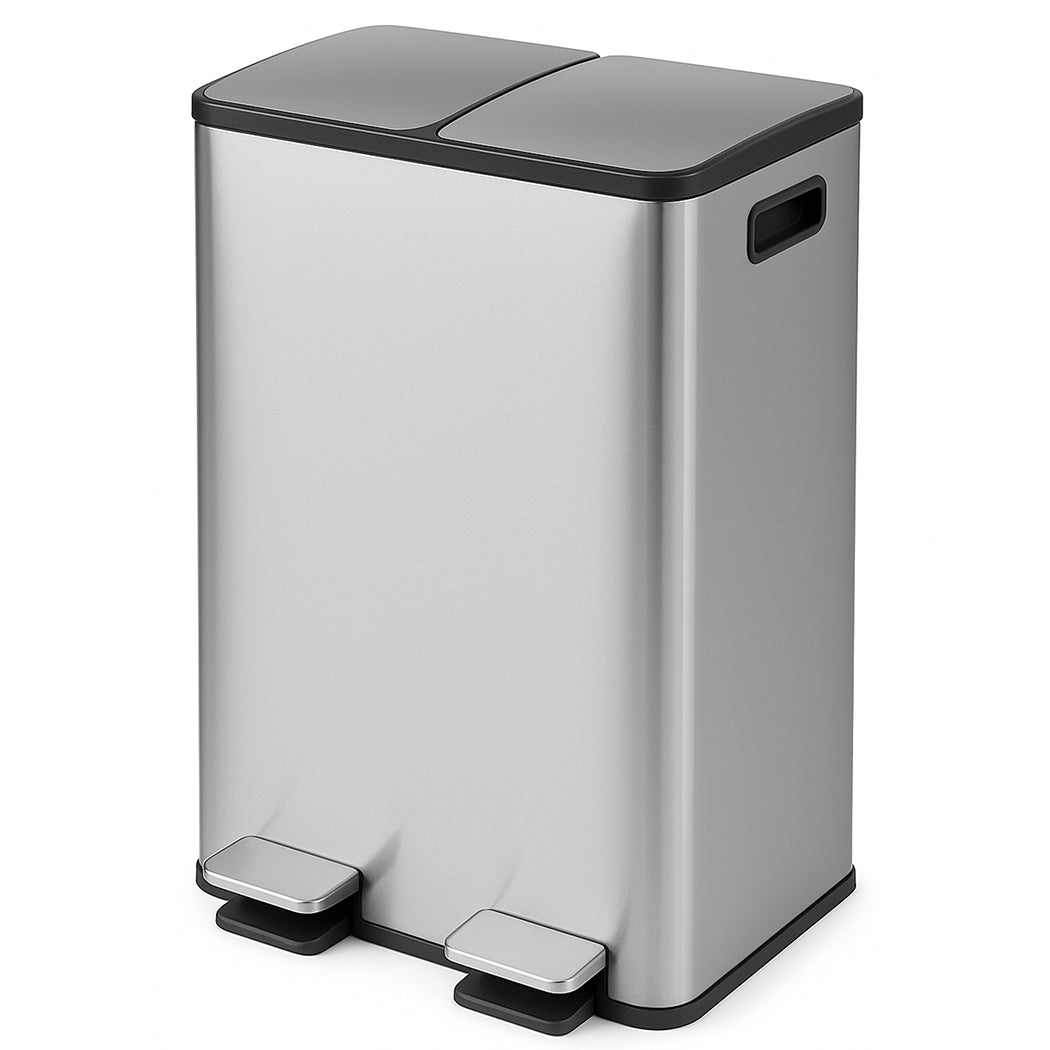 Toque 60L Pedal Bin Kitchen Waste Can Recycling Dustbin-2065254654639476736