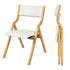 Levede 2x Dining Chairs Foldable PU Beige-2006733273778229248