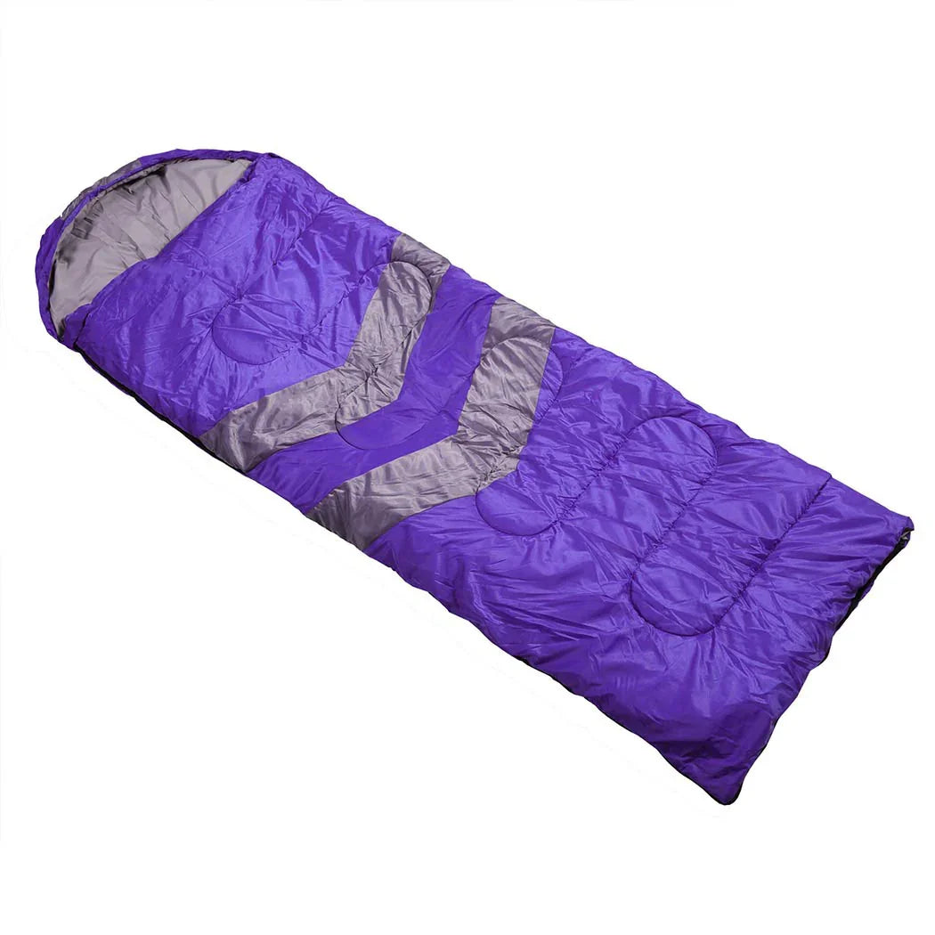 Mountview Single Sleeping Bag Bags Outdoor Purple-2029387242174287872