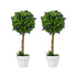 Lambu Artificial Plants Faux Lavender Topiary Set of 2 for Front Door Green-2109799601027092481