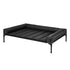 Pawz Elevated Dog Bed Large Breathable Three Sided Bolster for Outdoor Black-2100034988761288704