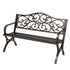 Levede Garden Bench Seat Outdoor Patio Park Lounge Backyard Chair Bronze 3 Seat-2072893558347665408