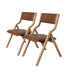Levede 2x Dining Chairs Foldable PU Brown-2018816903035883520