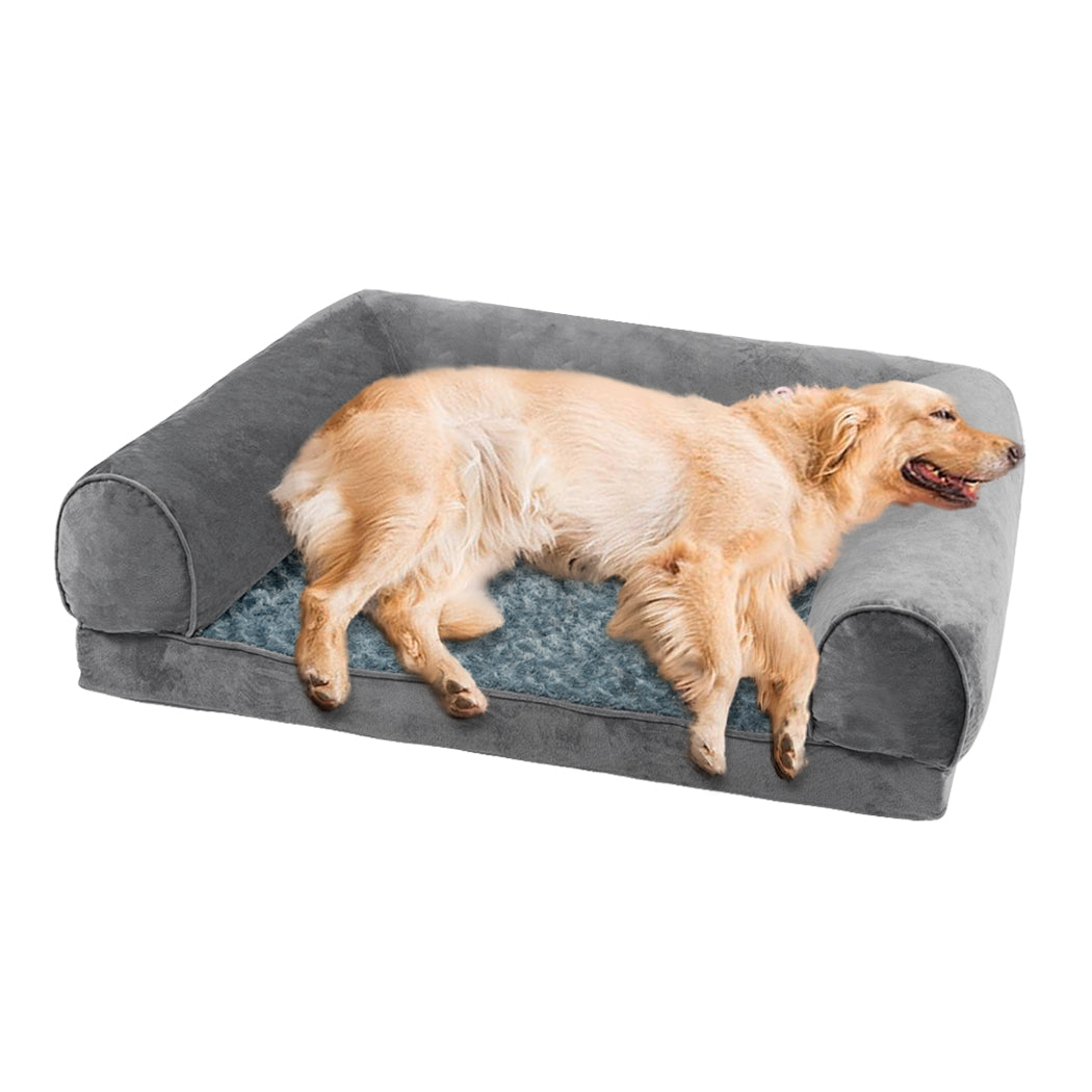PaWz Pet Bed Sofa Dog Bedding Soft Warm L Cover Grey Cover Large-1864184496723726336