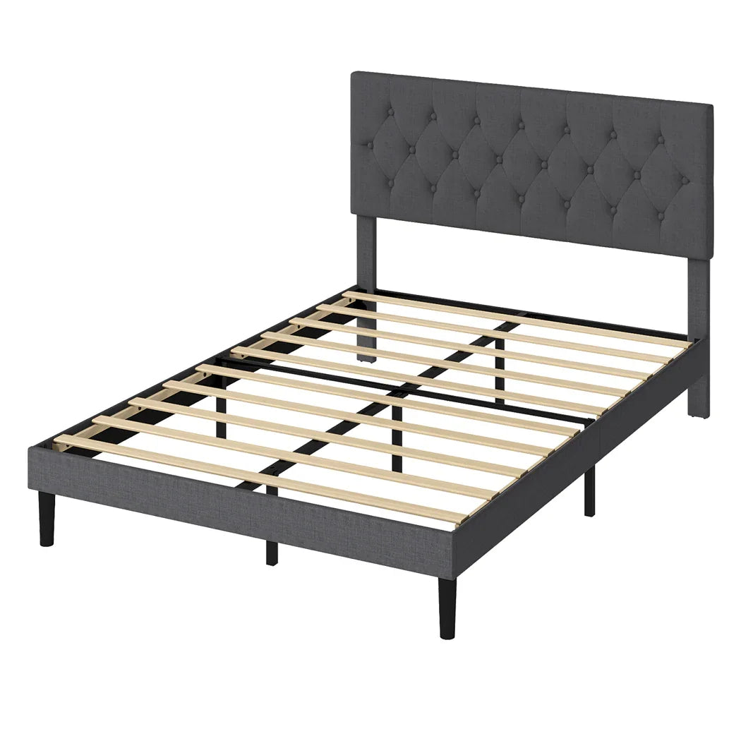 Levede Bed Frame Upholstered Platform Mattress Base Double-2050056908886380544