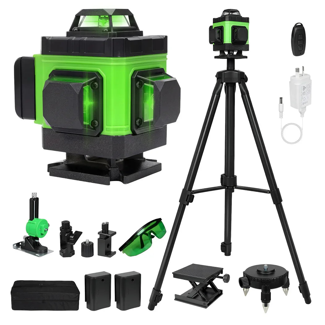 Traderight 16 Lines Green Laser Level Cross Measure Tool Tripod 360�  Rotary-2050056775654313984