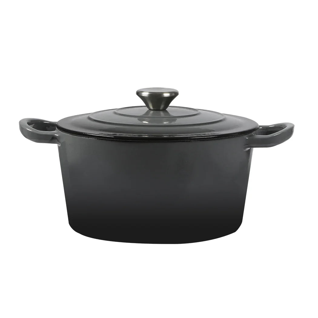 TOQUE 4L Enamel Dutch Oven Pot in Black Colour-2018816771812888576