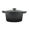 TOQUE 4L Enamel Dutch Oven Pot in Black Colour-2018816771812888576