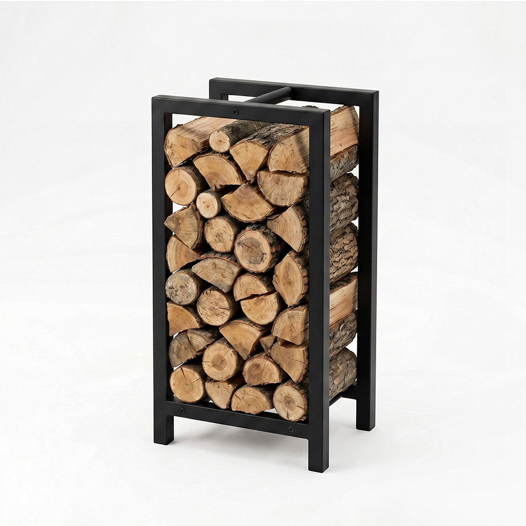 Levede Firewood Rack Metal Outdoor Storage Log Holder Fireplace 30 x 22 x 59cm-2072893555432624128