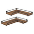 Levede Floating Shelf DIY Corner Wall Shelf 2Pcs Storage Display Rack Bedroom-2050059024665284608