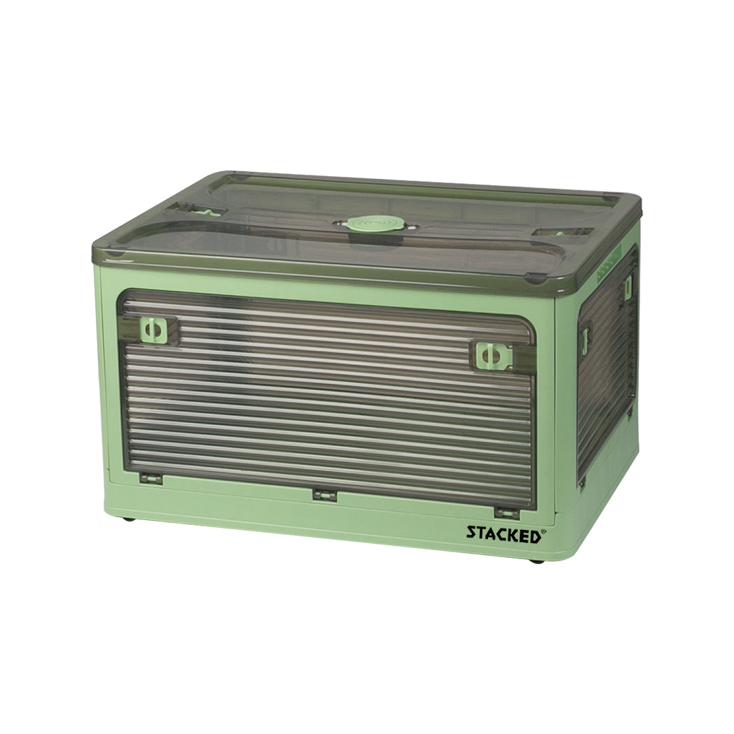 Storage Containers Stackable Lid Clothes S Green Small-1942352813262770176