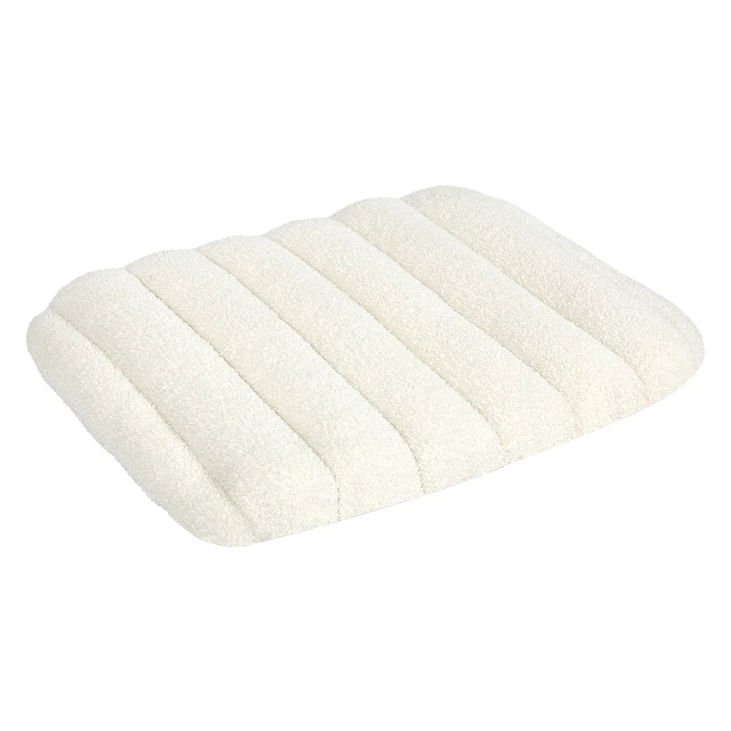 Pawz M Size Orthopedic Dog Bed with Sherpa Plush Removable Cover in White-2029387208892485632
