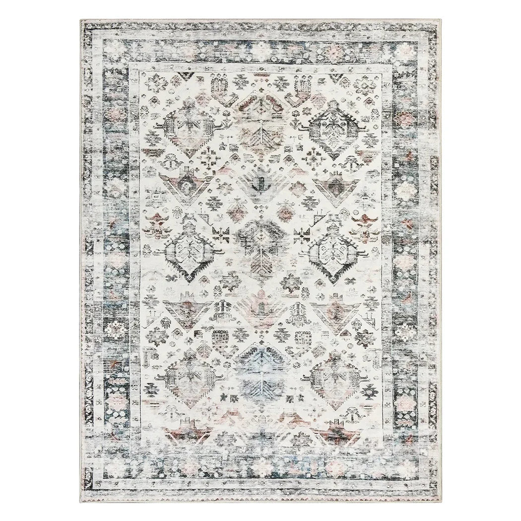 Marlow  Floor Rug Vintage Short Pile Washable Carpet Soft Plush Non Slip 160x120-2018816746949054464