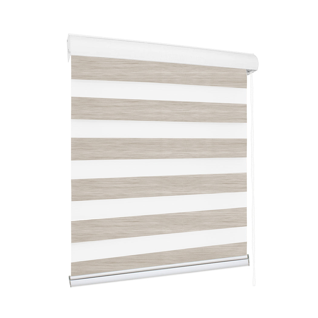 Marlow Blackout Zebra Roller Blind Curtains 60x210 Beige-2065254606371426304