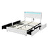 Levede Queen Bed Frame RGB LED PU 4 Drawer USB-1864183199916232704