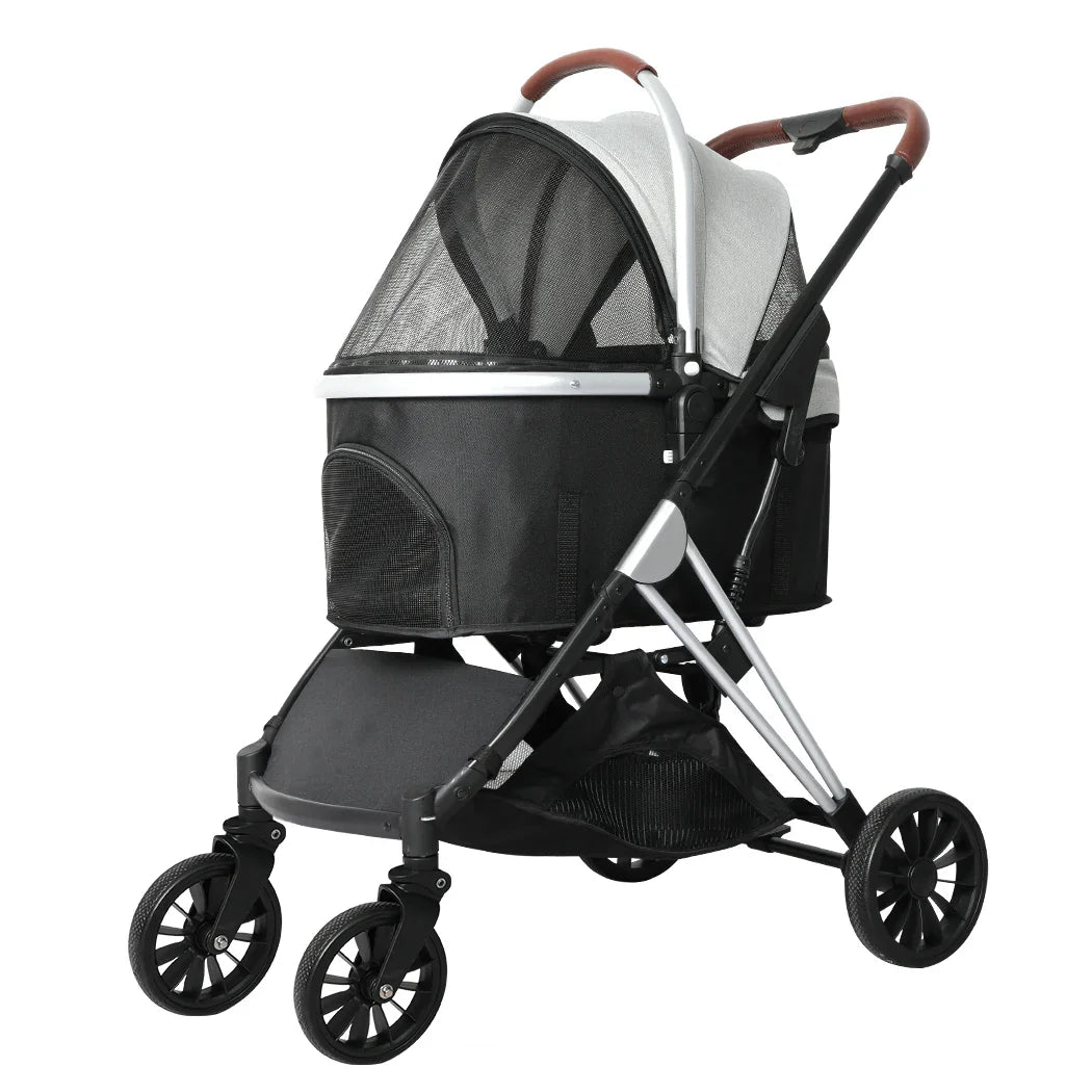 PaWz 4 Wheels Pet Stroller Dog Cat Pram-2018816887751839744