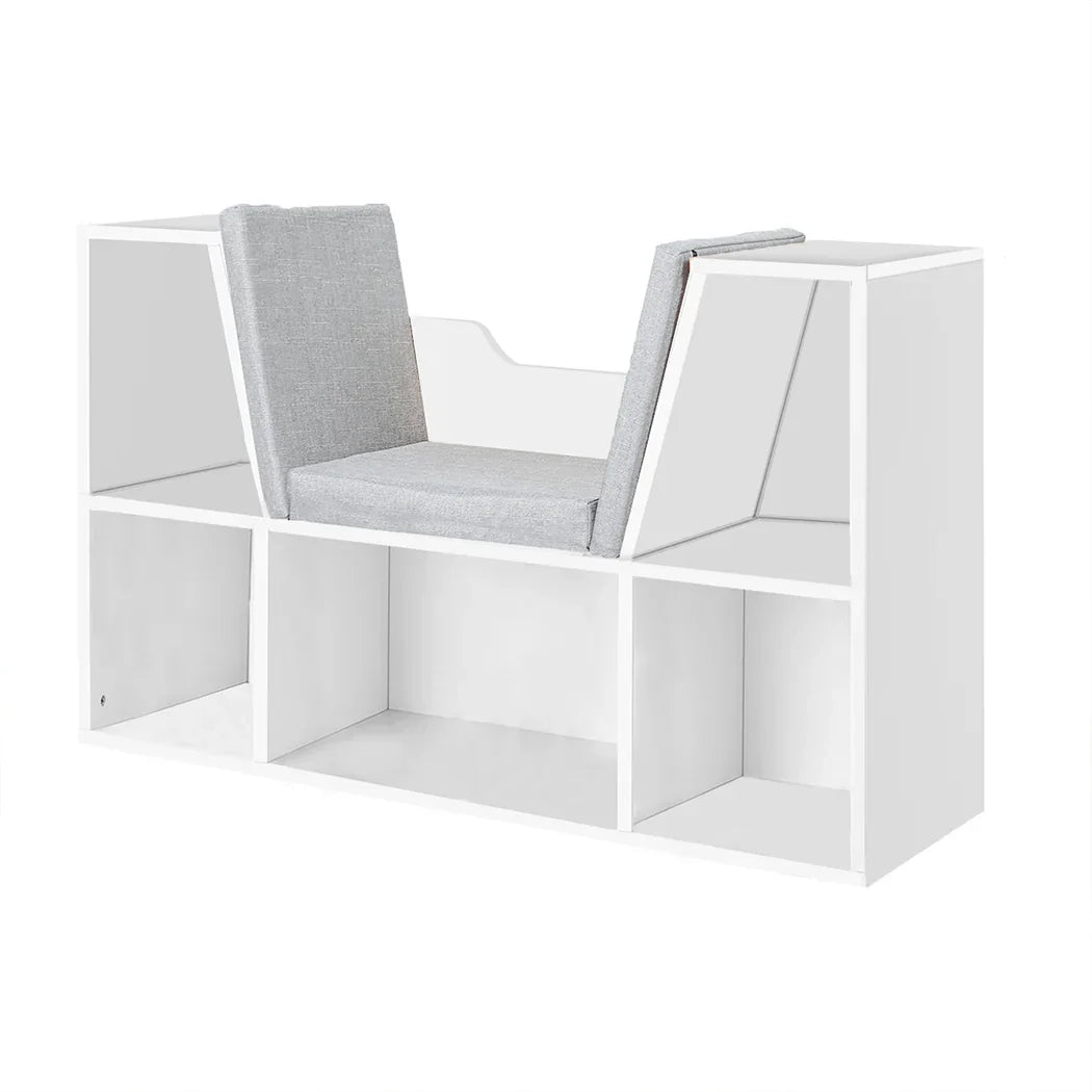 Levede Kids Bookcase Toys Box Shelf White-2018816833779535872