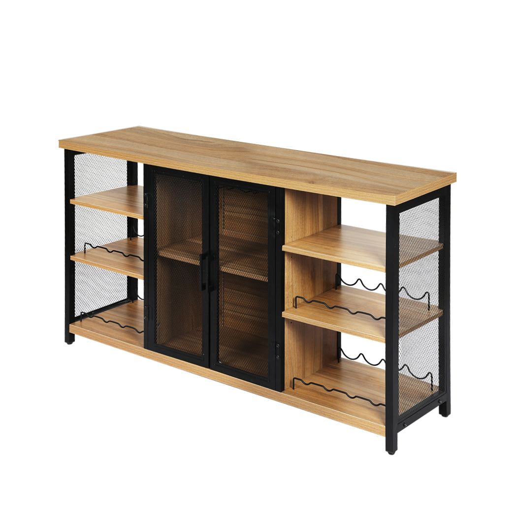 Levede Bar Cabinet Buffet Sideboard Oak-1864183280451063808