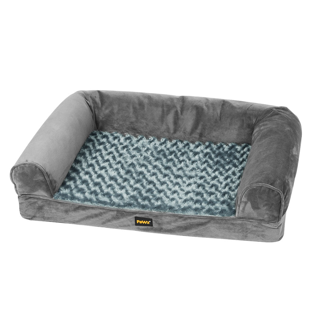 PaWz Pet Bed Sofa Dog Bedding Soft Warm L Grey Large-2065254552239738880