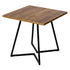 Levede Dining Table 80cm Square Dining Table 4 Seater Wood Top Black Metal-2100034939377553408