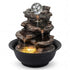 Spector Tabletop Water Fountain Indoor water fountain LED Resin Brown Black-2100034948131065856